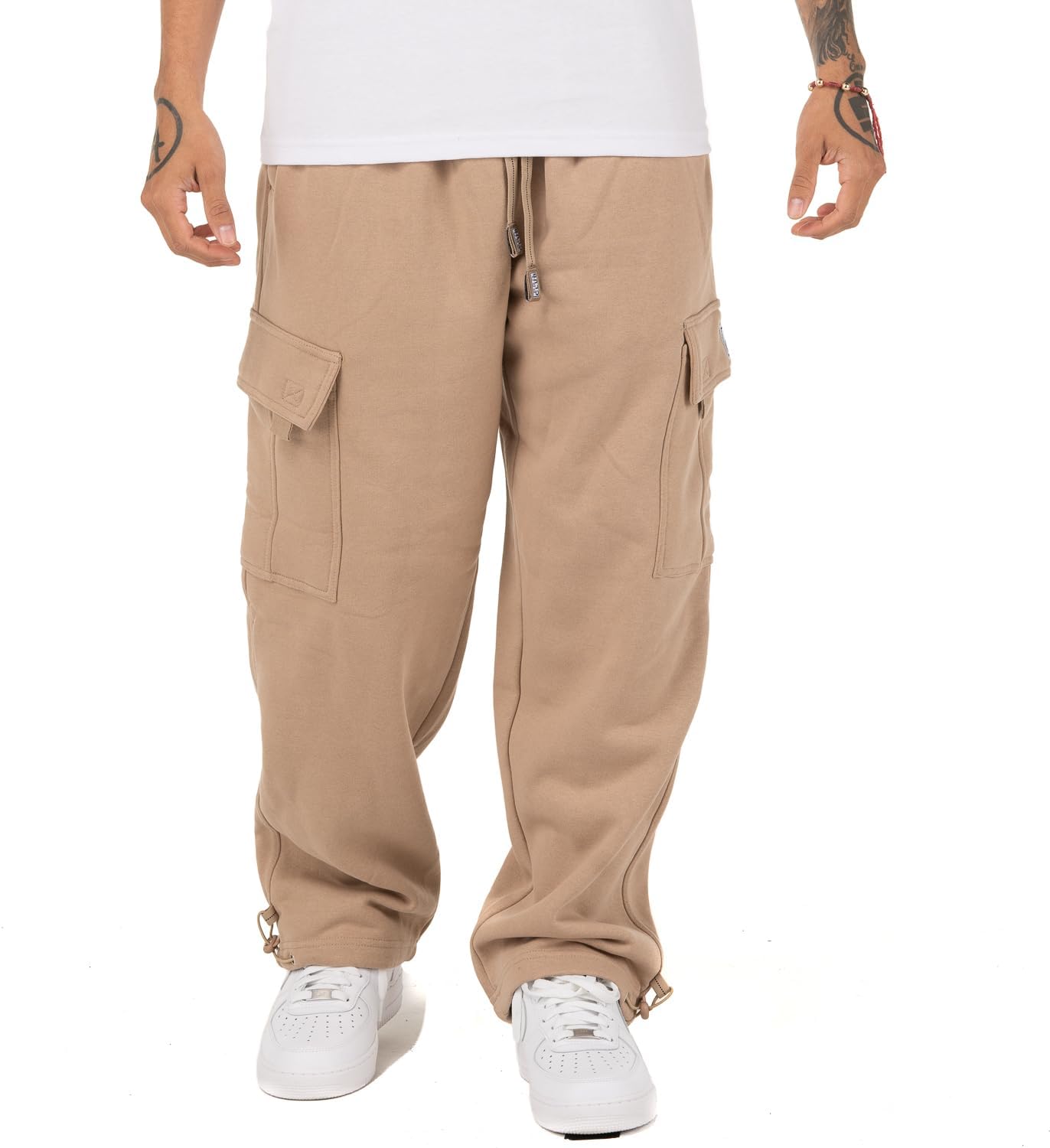 Pro Club Men's Heavyweight Fleece Cargo Pants for Comfort