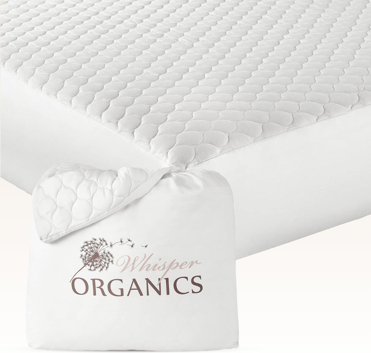 100% Cotton Organic Mattress Pad - Breathable & Cooling Protector
