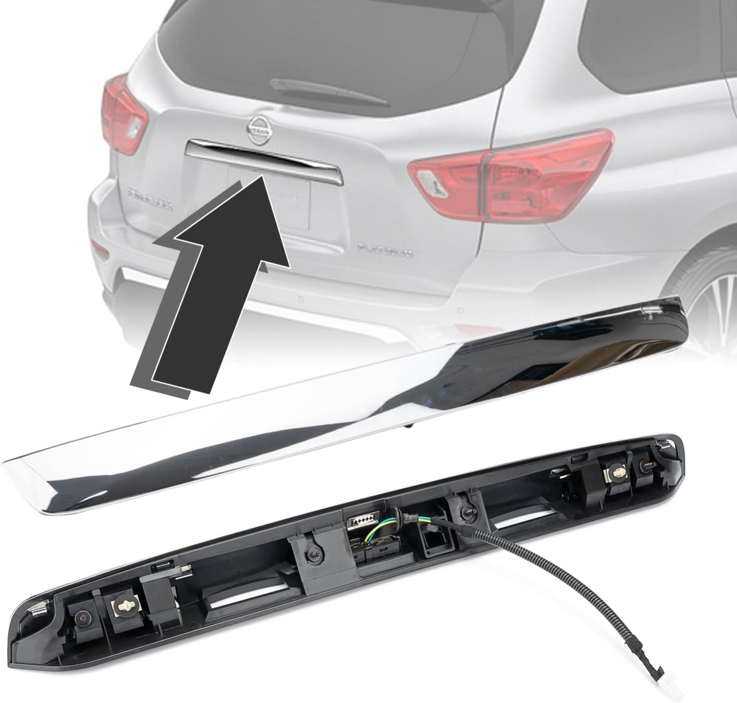 Rear Tailgate Chrome Handle Garnish for 2013-2019 Nissan Pathfinder