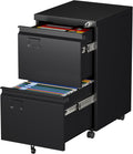 Aobabo 2 Drawer File Cabinet with Wheels for Home Office