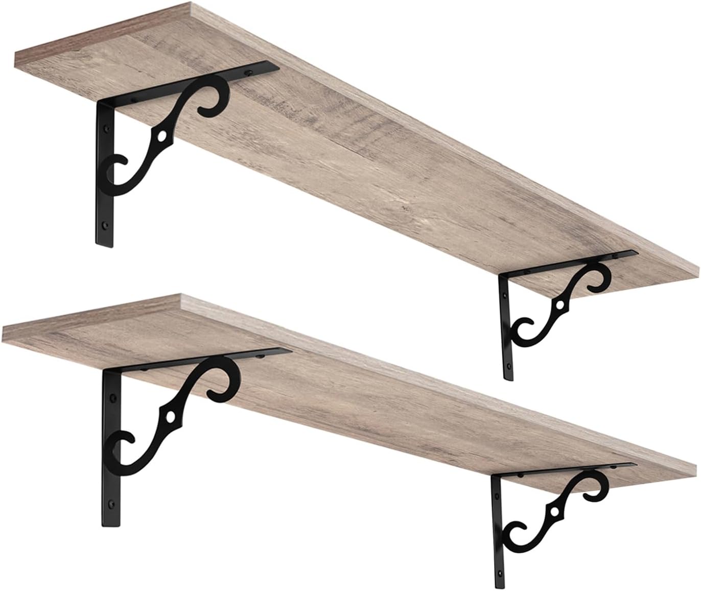 DINZI LVJ Long Wall Shelves Set of 2 for Stylish Storage