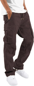 HUNGSON Men's Cargo Pants for Comfortable Hiking and Everyday Use