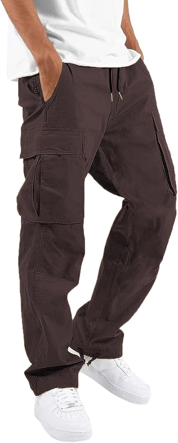 HUNGSON Mens Cargo Pants for Casual Hiking and Daily Wear