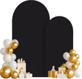 2 Set 7.2FT and 6FT Black Chiara Arch Backdrop Cover - Fitted Spandex