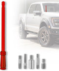 8ft Antenna Mast Truck Antenna - RECON 8 in Aluminum Red