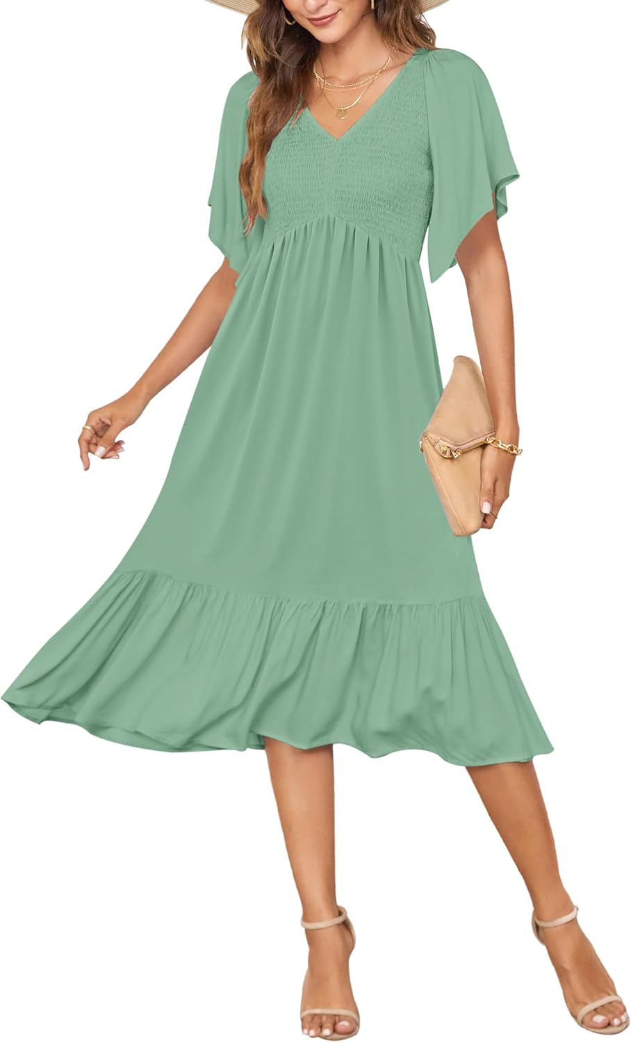AUSELILY Women's Summer Empire Waist Dress for Every Occasion