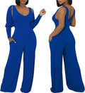 Women's Ribbed 2 Piece Jumpsuit Set - Comfortable Everyday Layering
