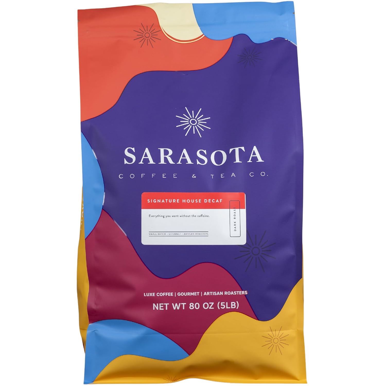 Sarasota Coffee Whole Bean Decaf - Dark Roast Gourmet Coffee
