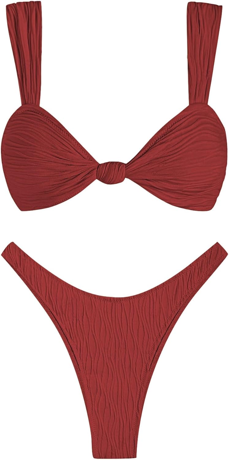 ZAFUL 2025 Cheeky Bikini Sets for Women High Cut Swimsuit