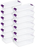 Sterilite 6 Quart ClearView Latch Box 12-Pack - Stackable Storage