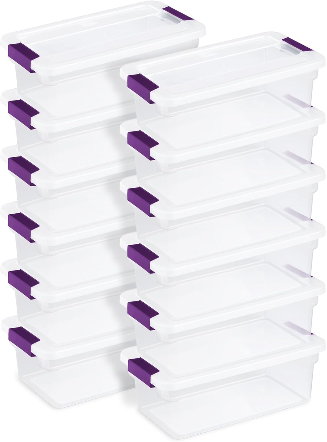 Sterilite 12-Pack 6 Quart ClearView Latch Box for Home Storage