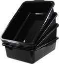 Taysisiter 35 L Black Food Serving Bus Tub Set of 4 Durable Totes