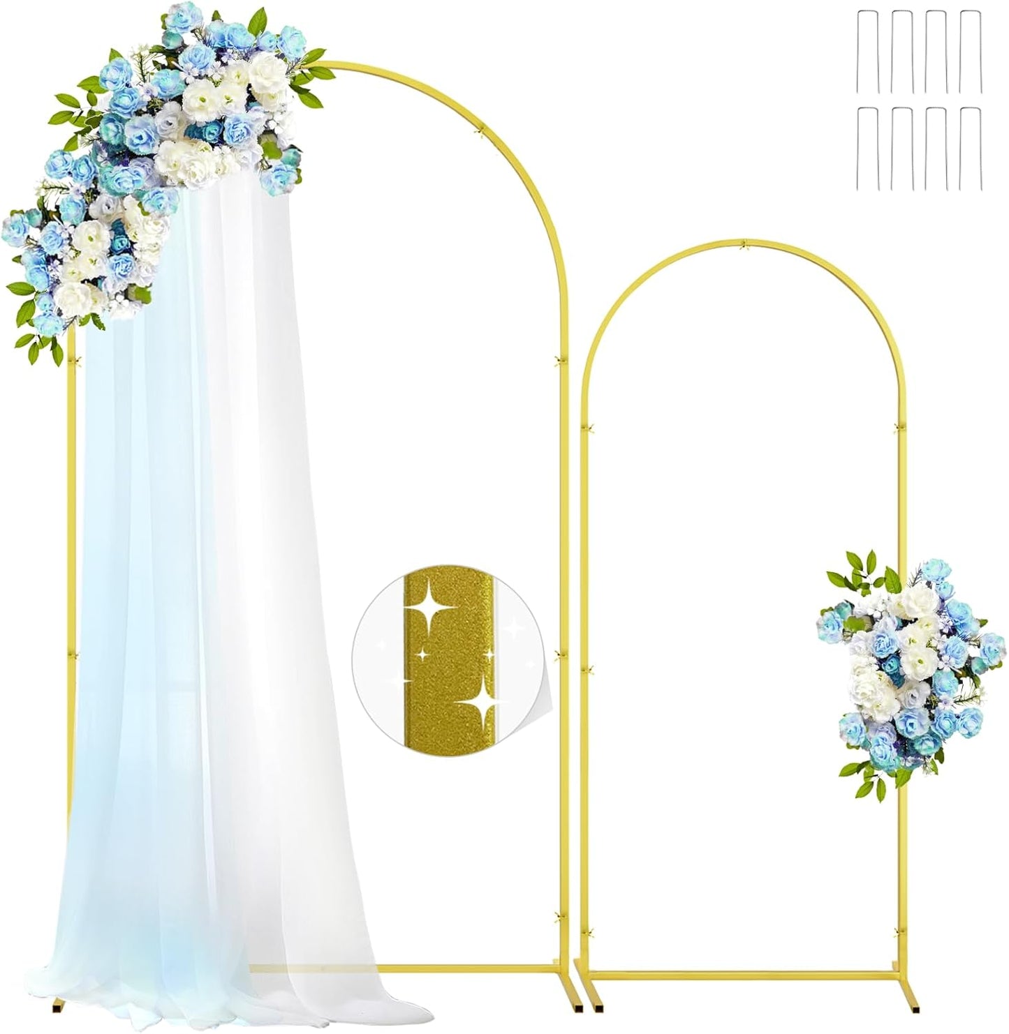 Set of 2 Wedding Arch Backdrop Stand for Stunning Events