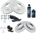 Front & Rear Brake Pad & Rotor Kit Performance Ceramic G-Coated - Fits