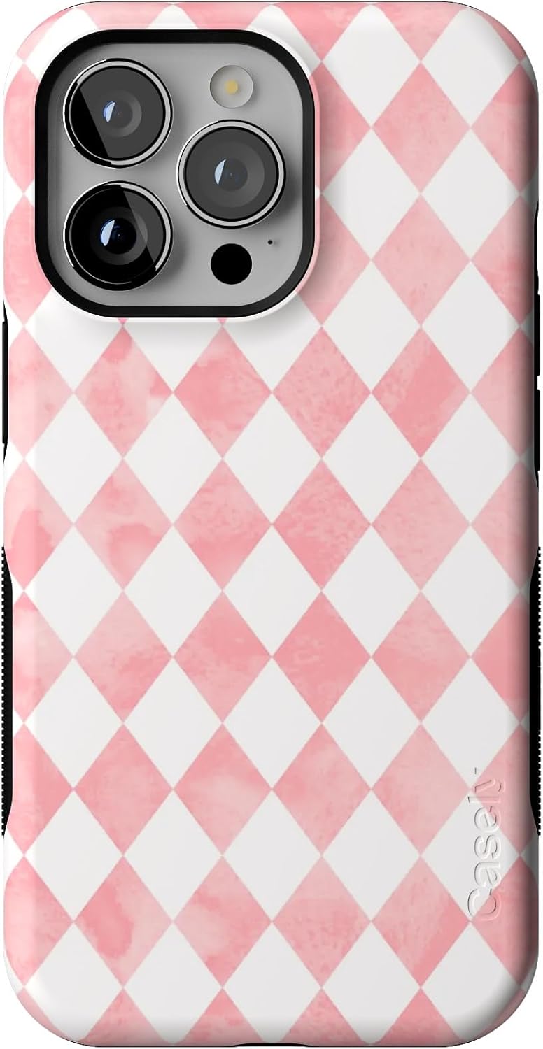 Casely iPhone 13 Pro Case - Queen of Diamonds Pink Watercolor