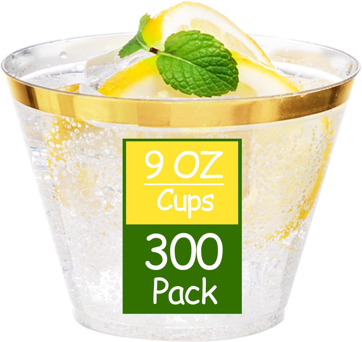 Ciaell 300PCS Gold Plastic Cups - Perfect for Any Celebration