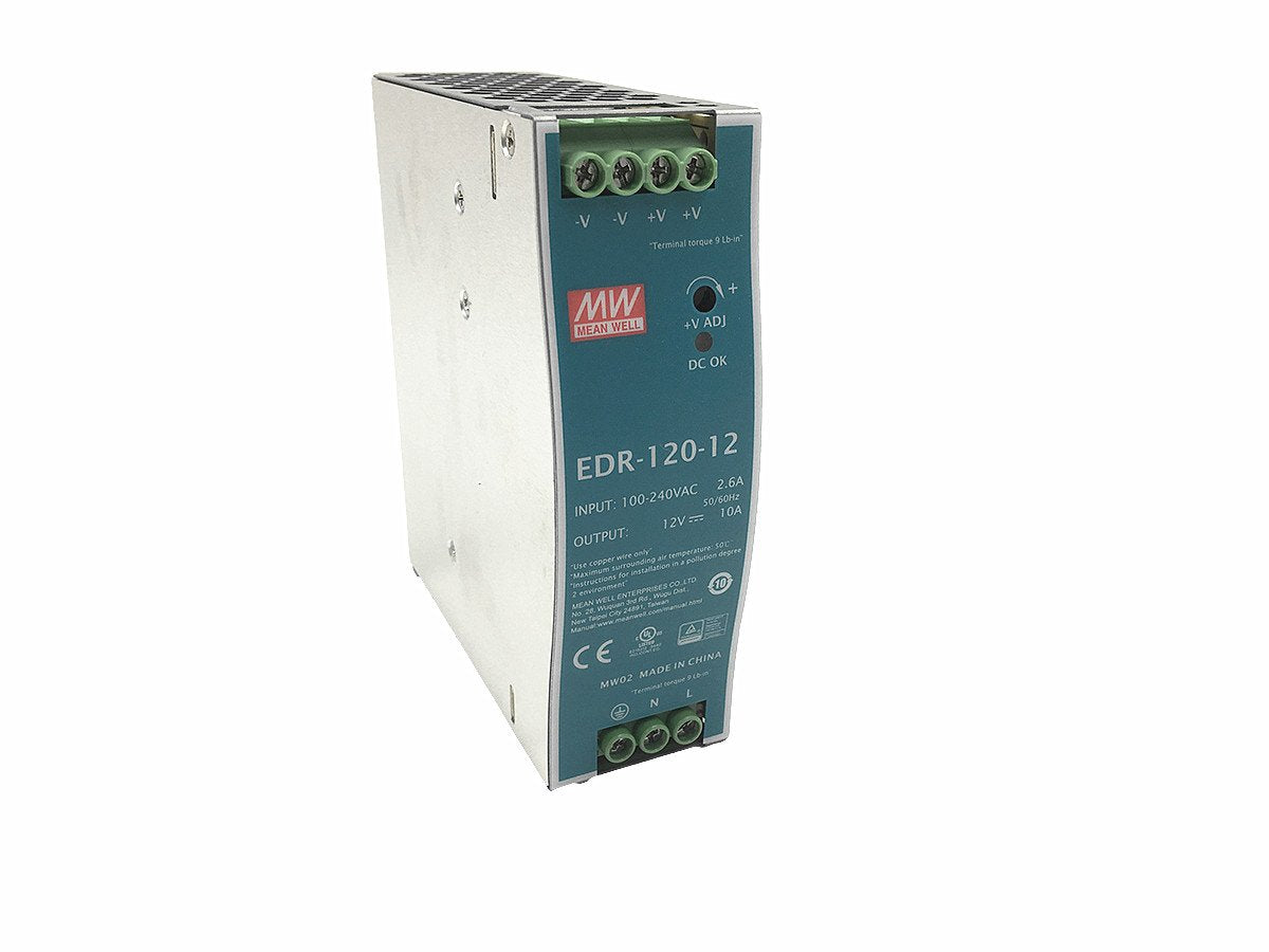 Mean Well EDR-120-12 12V 10A 120W Industrial Power Supply
