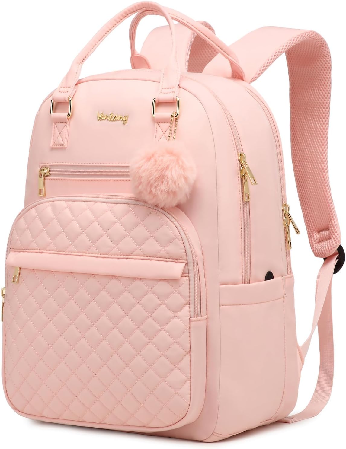 Girls School Backpack for College Students - Cute Pink Design