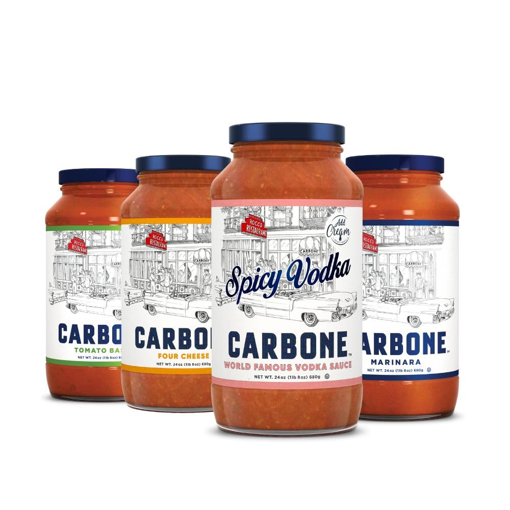 Carbone Pasta Sauce Variety Pack: Spicy Vodka, Marinara & More