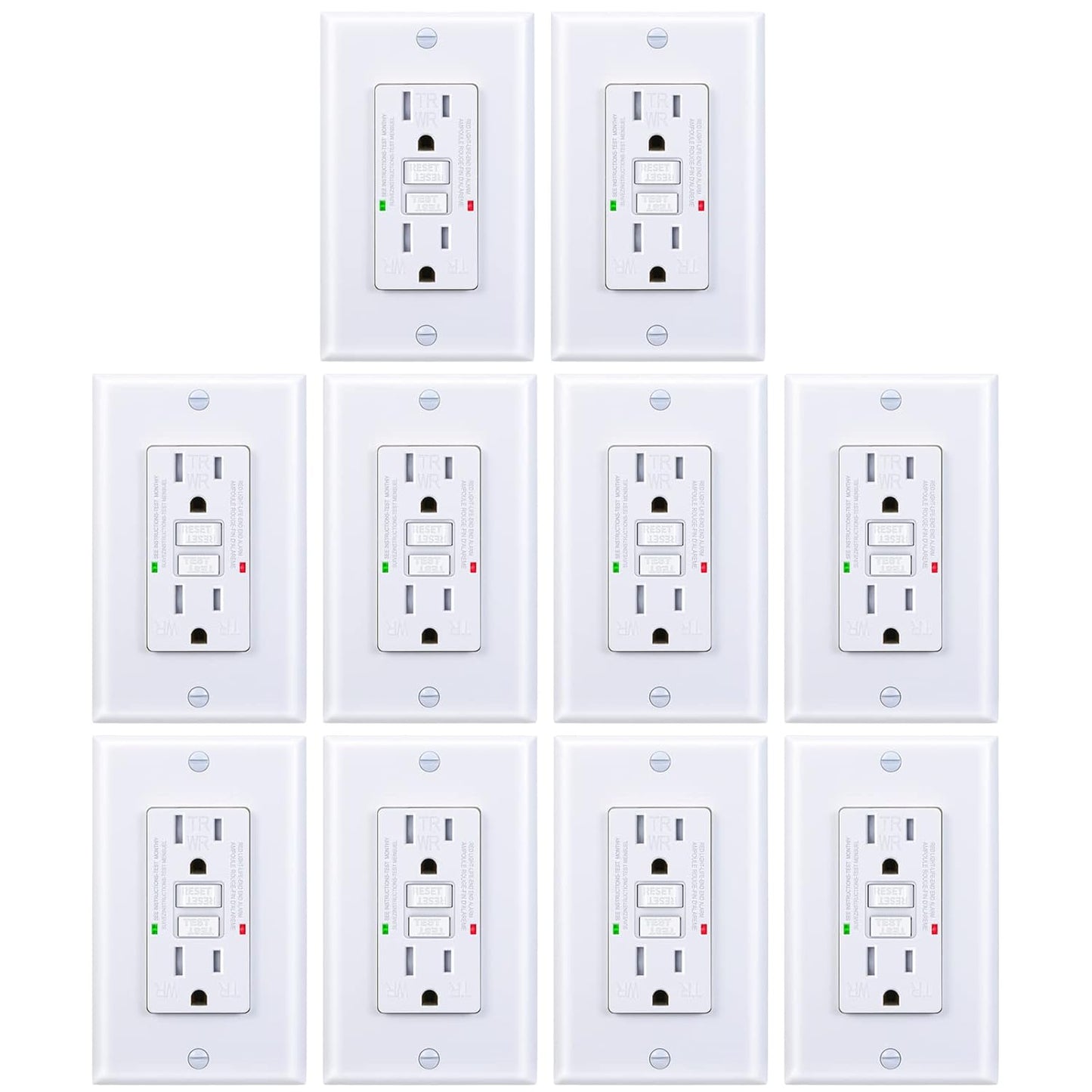 15 Amp GFCI Outlet - Weather Resistant for Indoor and Outdoor Use