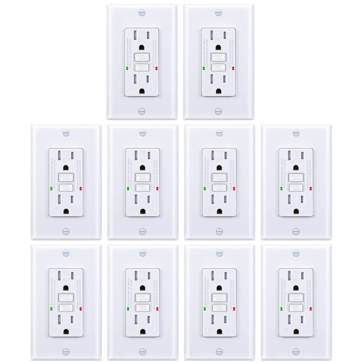 15 Amp GFCI Outlet - Weather Resistant for Indoor and Outdoor Use