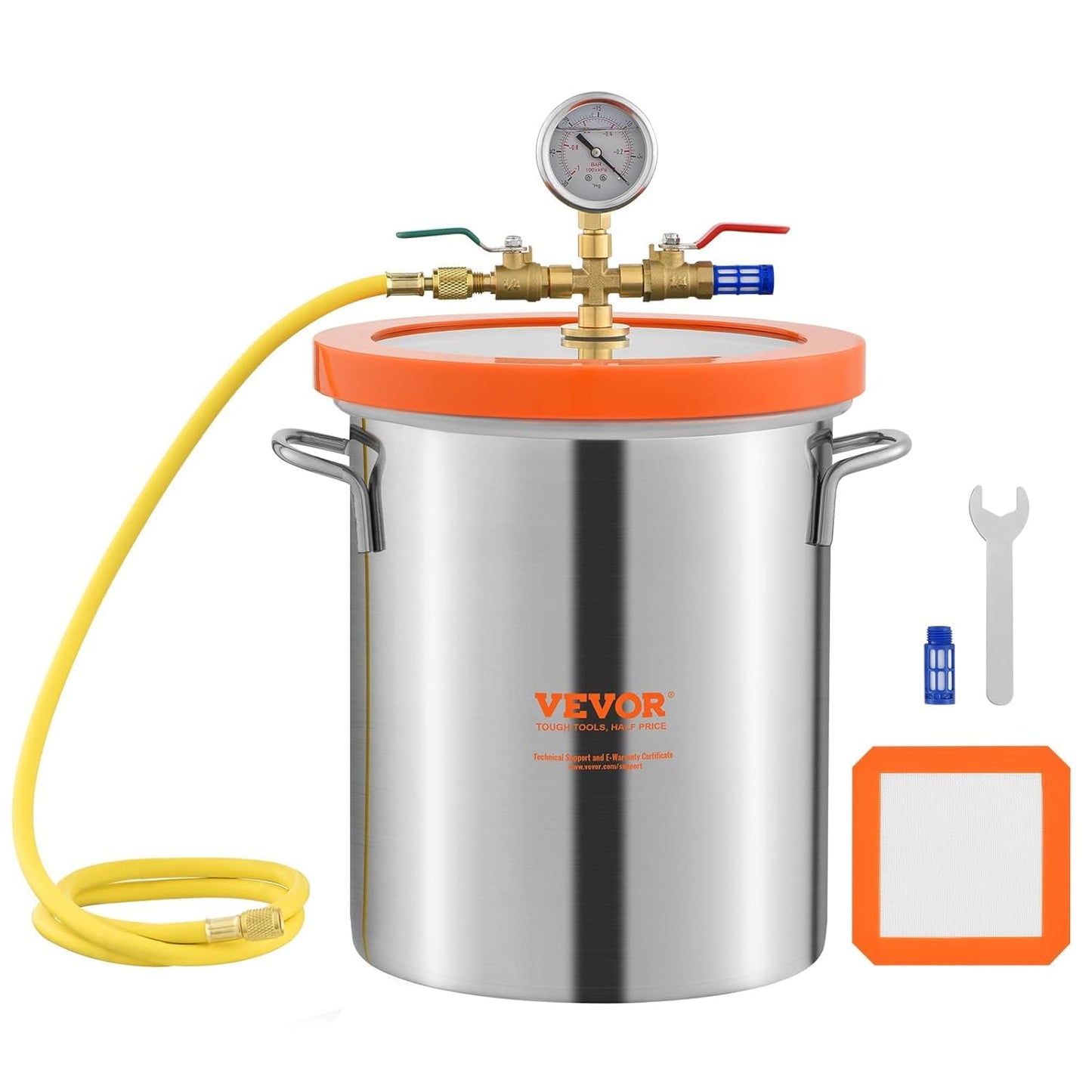 VEVOR 3 Gallon Vacuum Chamber for Wood and Resin Degassing