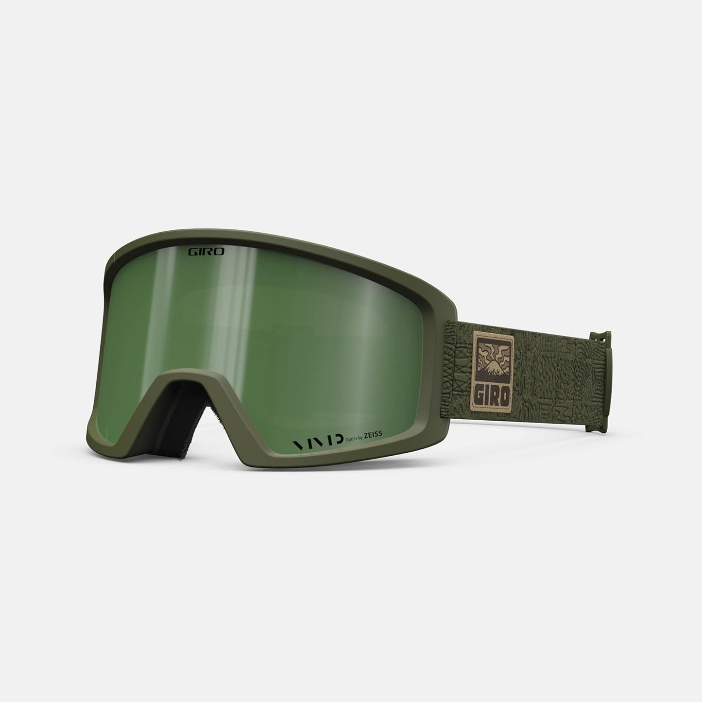 Giro Blok Ski Goggles - Trail Green Adventure Grid Strap