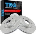 TRQ Front Performance Brake Rotors Set Compatible with 2004-13 Mazda 3