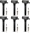ENA Set of 6 Ignition Coils & Iridium Spark Plugs for V6 Engines