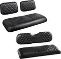 NOKINS 4PCS Golf Cart Diamond Seat Covers Kit - Durable Comfort