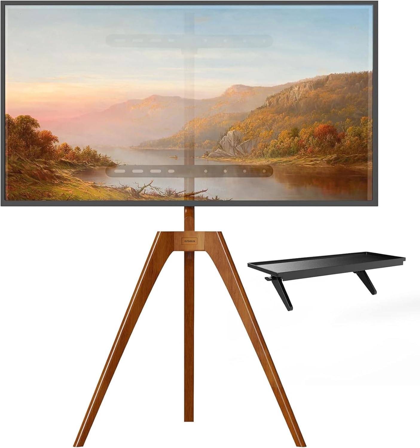PUTORSEN Premium Wood Easel TV Stand for 45-65 Inch Screens