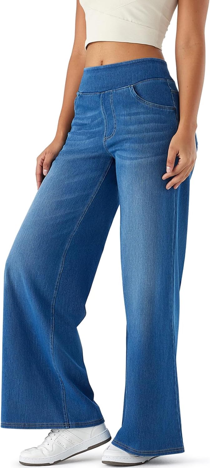 LighterGlide Women's High Rise Wide Leg Jeggings Review