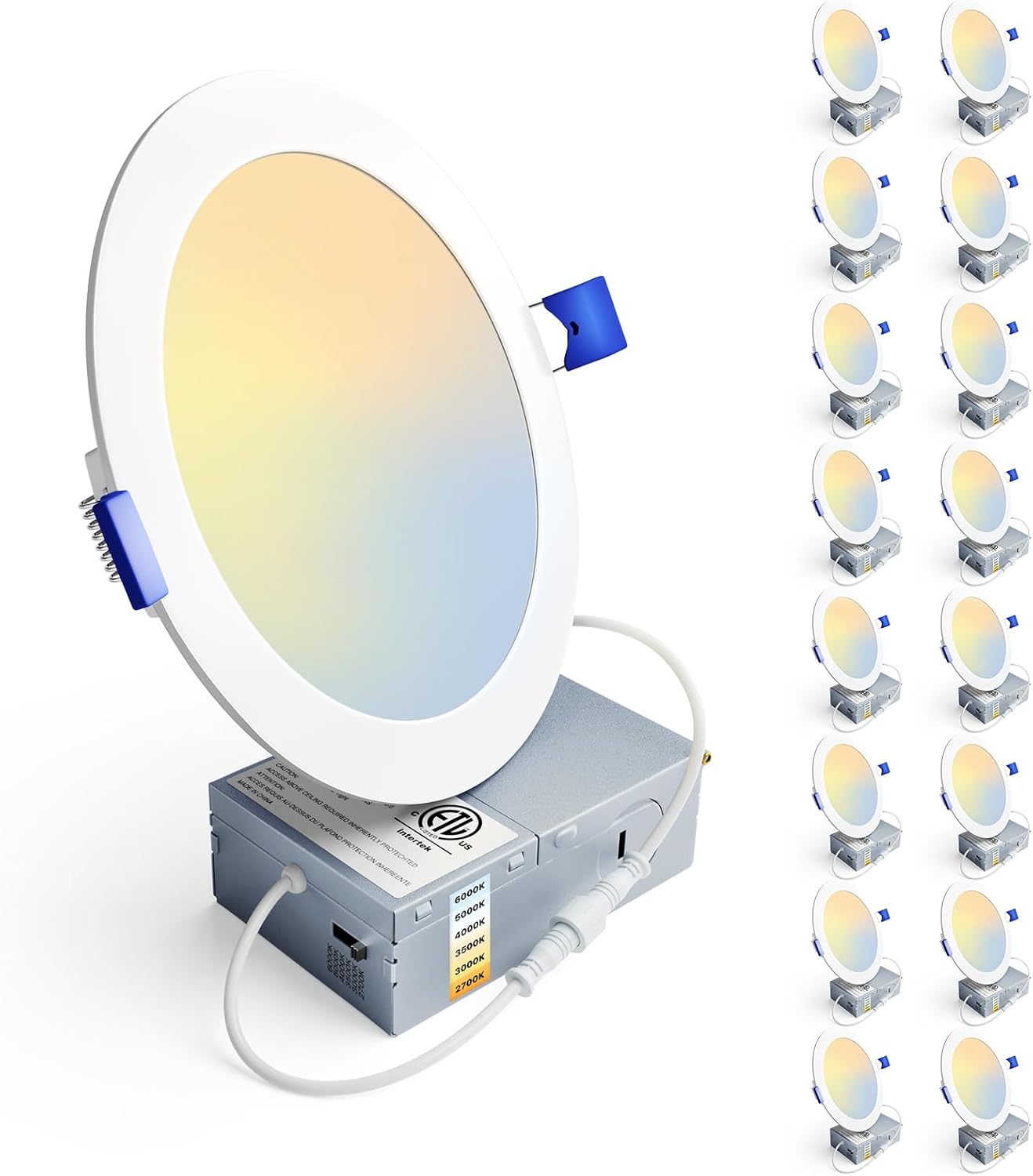 Ultra-Thin LED Recessed Lighting 6 Inch 16 Pack for Home Use