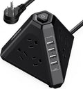 Power Strip Surge Protector Tower with 9 Outlets and 4 USB - Space