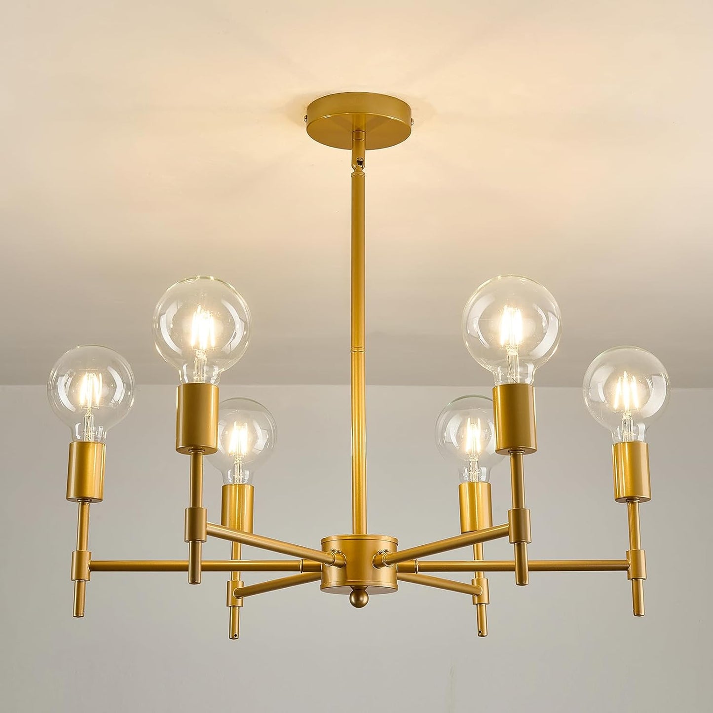 ASGYISA 6-Light Sputnik Chandelier for Modern Home Decor