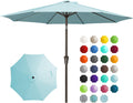 9FT Outdoor Patio Umbrella with Crank and Tilt - Large Shade for Table
