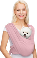 Light Pink Dog Carrier Sling for Small Dogs - Hands-Free Comfort
