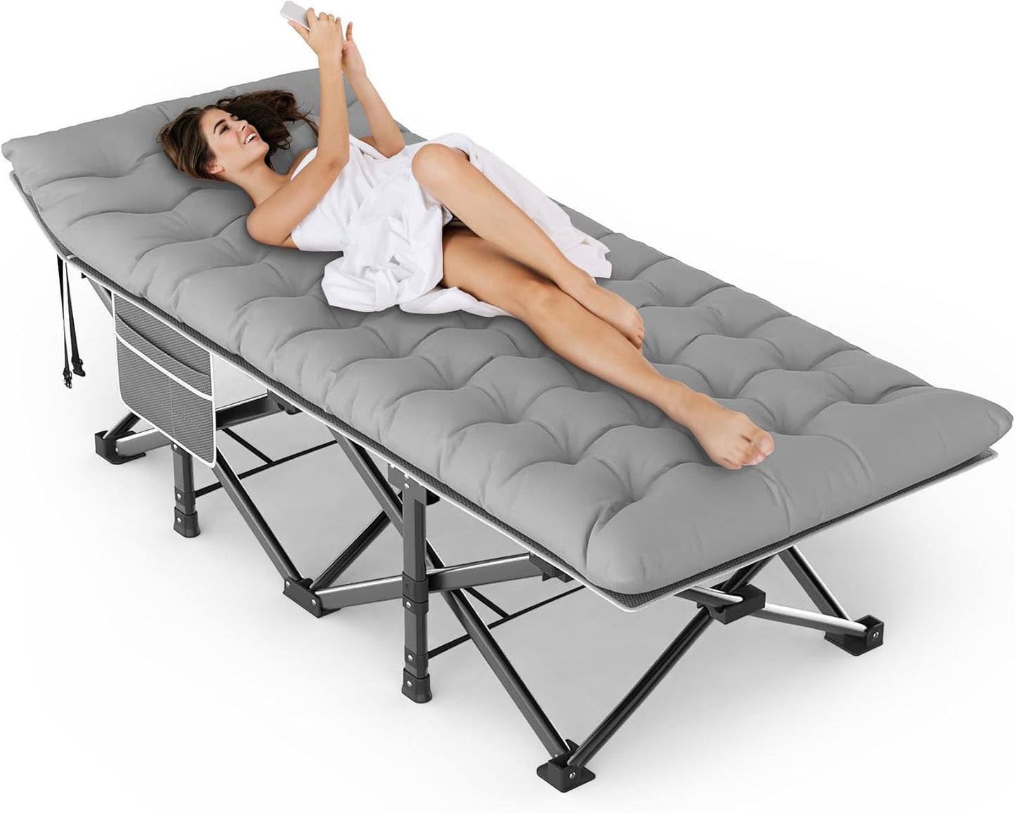 Portable Camping Cot for Adults - ZENPETIO Folding Sleeping Bed