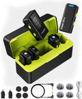 Wireless Lavalier Microphones with 4 Transmitters - Compact Kit