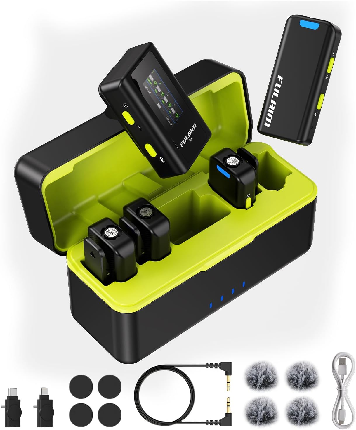 FULAIM X6 Pro Wireless Lavalier Microphones for iPhone and Android