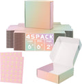 6x6x2 Inch Small Shipping Boxes 45 Pack - Sturdy Glossy Mailers