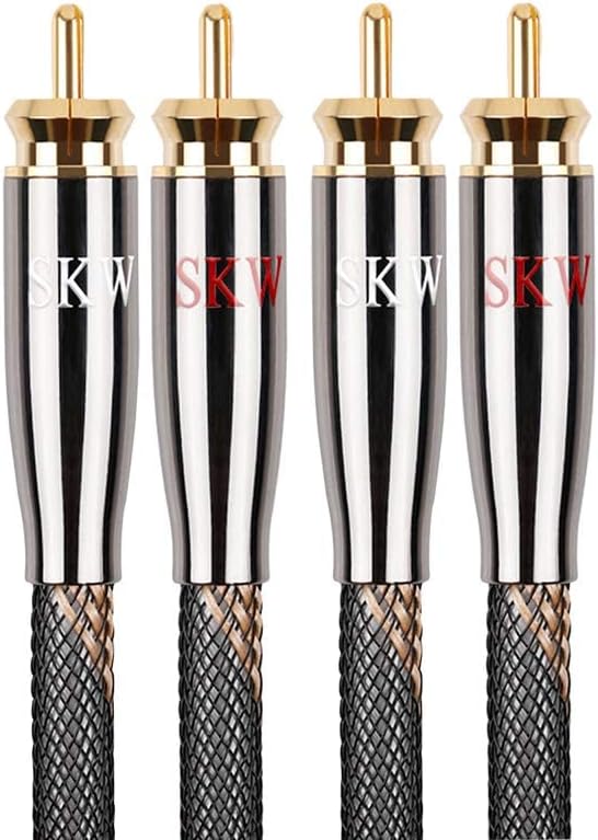 Premium 9.8ft RCA Cable for HiFi Systems by SKW - 2RCA Male