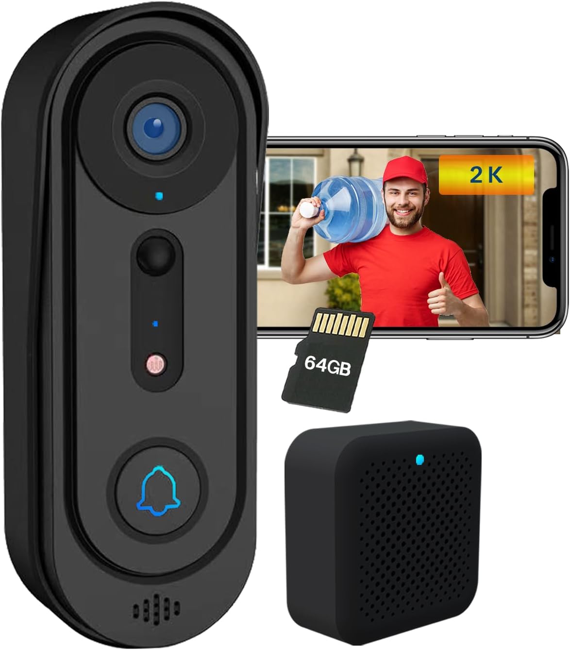 SonoxJunan 2K Wireless Doorbell Camera