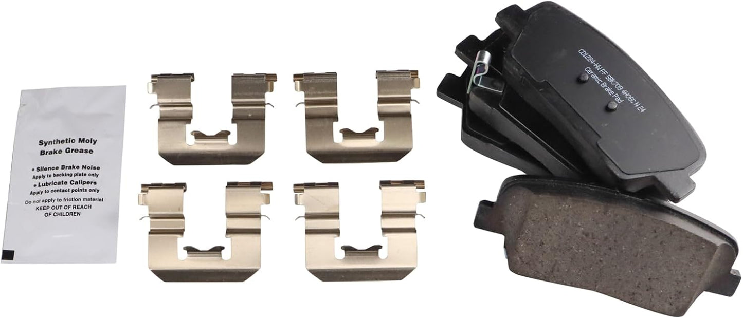 TRQ Rear Brake Pads Ceramic for Genesis G80 and More Vehicles
