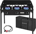 ROVSUN 2/3 Burner Outdoor Propane Gas Stove - High Pressure Stand