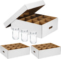 3 Pcs Mason Jar Storage Boxes 16 oz with Handles and Dividers