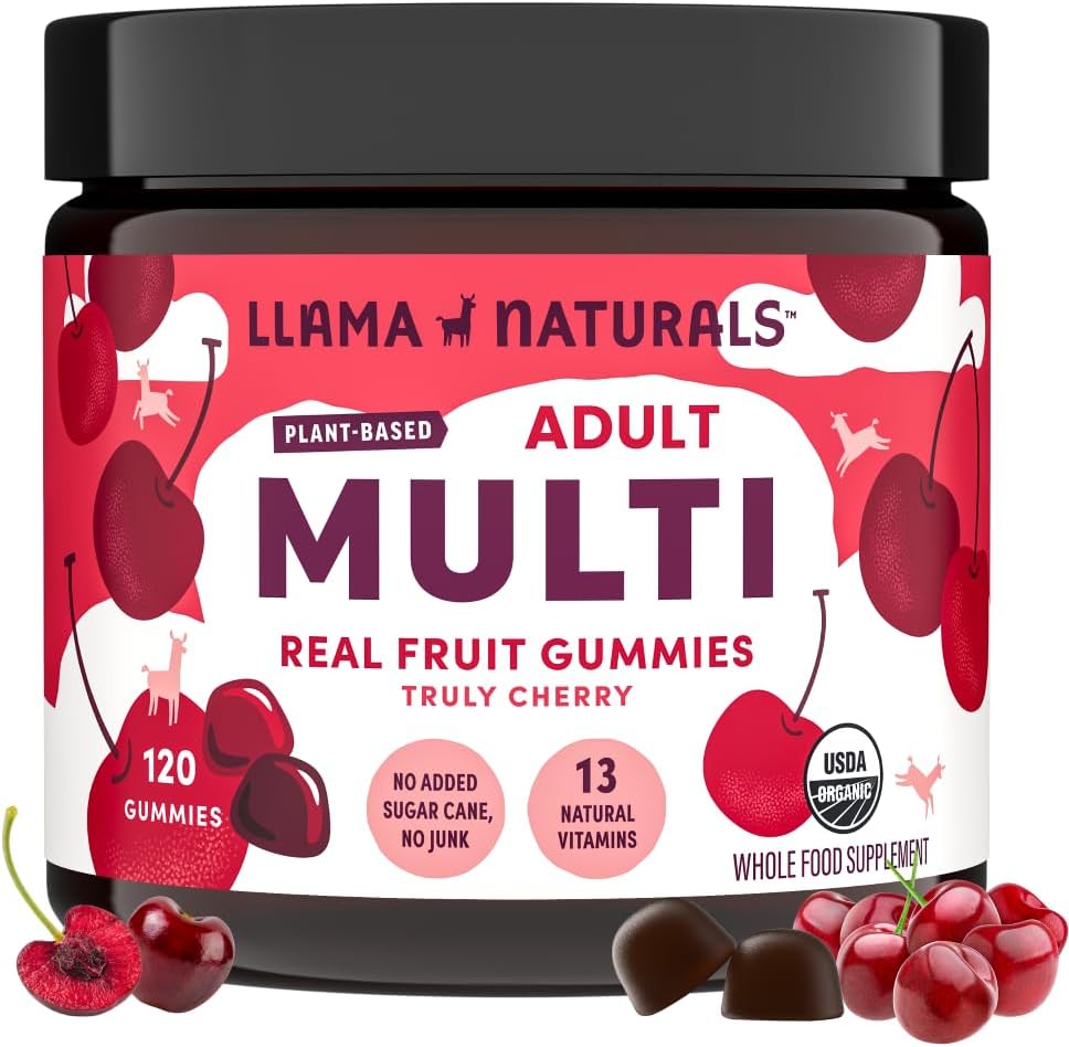 Llama Naturals Multivitamin Gummies for Adults - Vegan & Organic