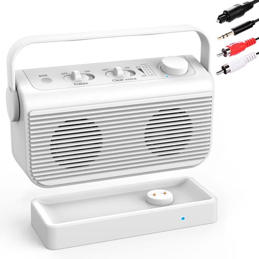 Wireless Speakers for TV with SOS Switch and Clear Sound