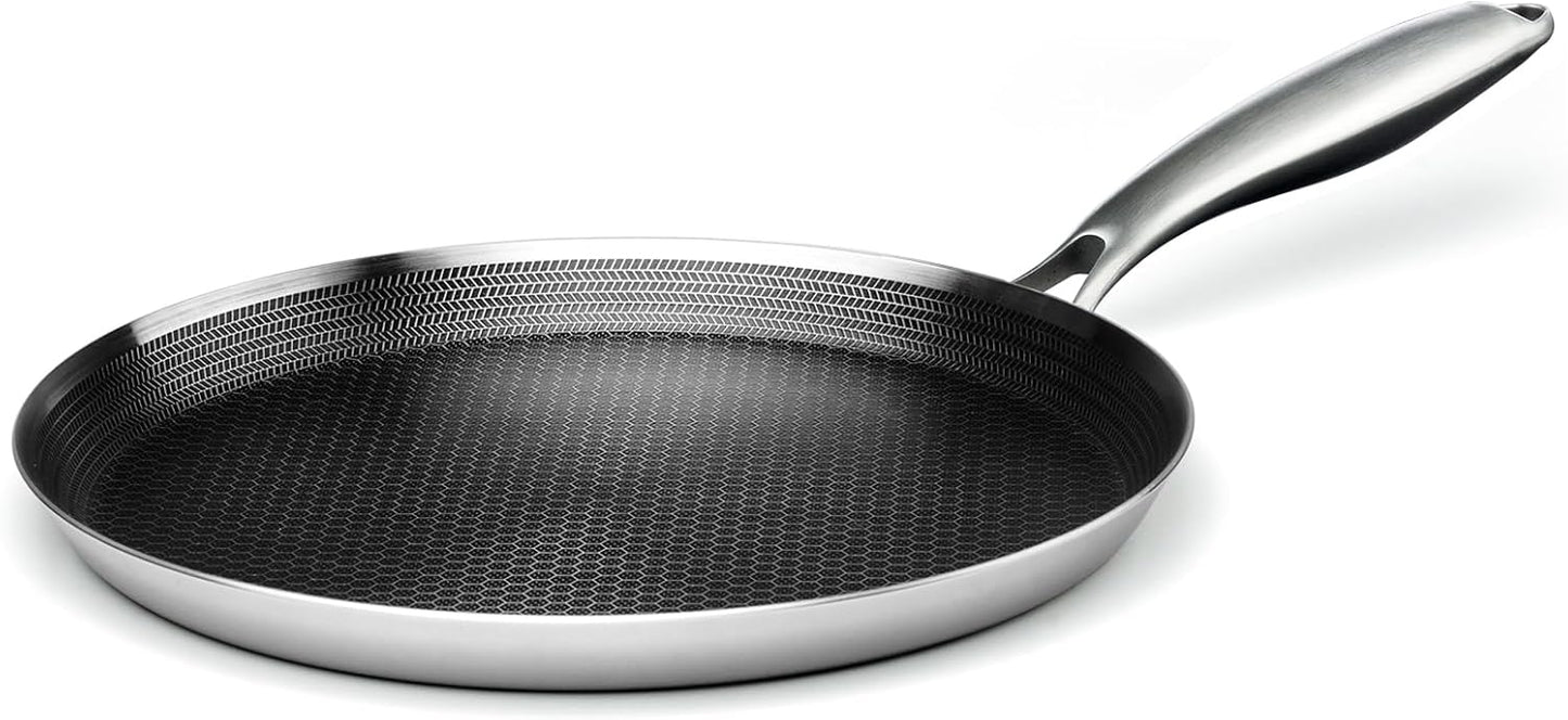 11inch Nonstick Stainless Steel Crepe Pan by Innerwell