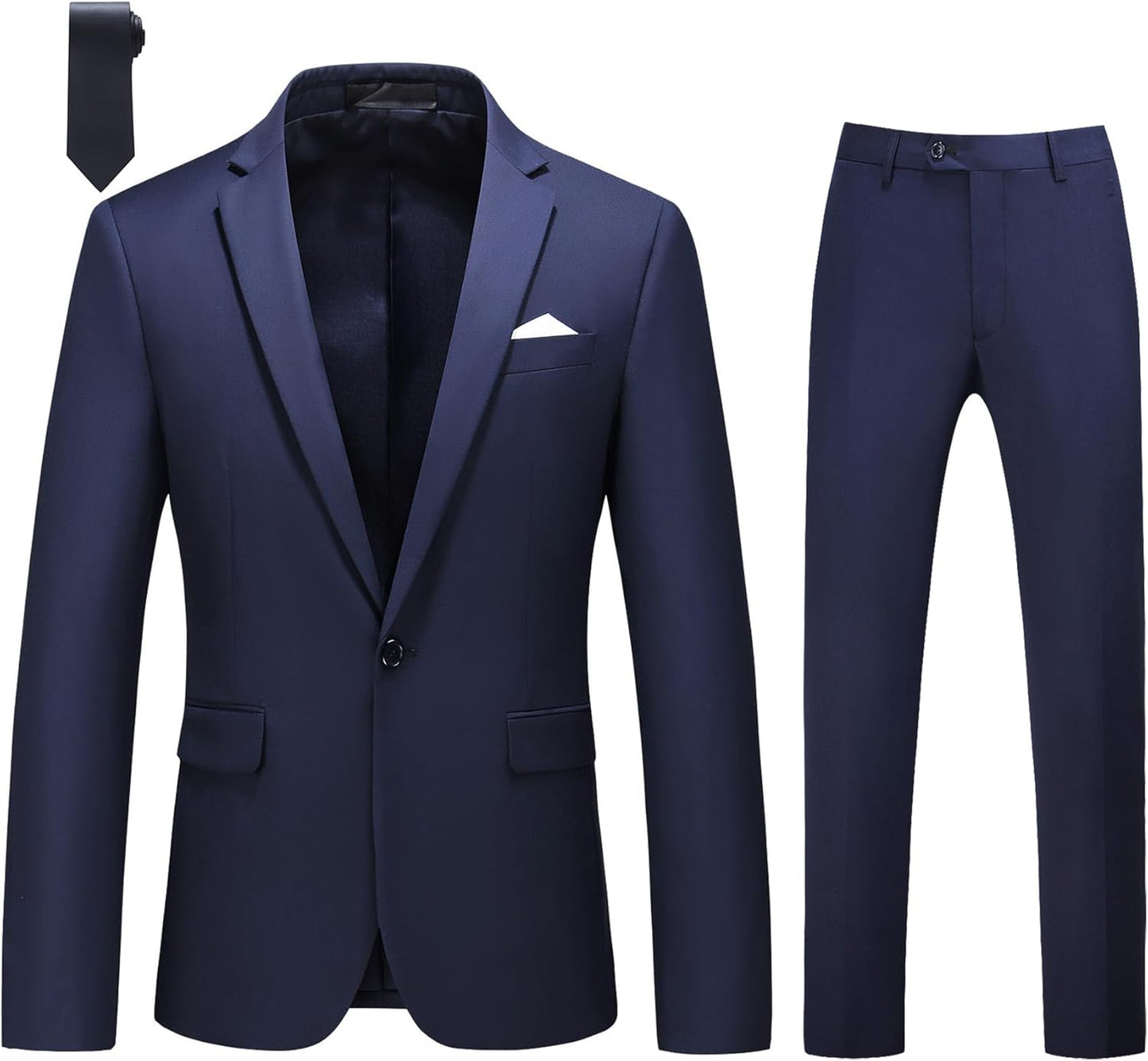 MOGU Men's Slim Fit Tuxedo Suit for Weddings and Formal Events
